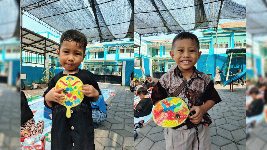 Semarak Hari Batik, Anak KB TAAM QUBA Kenalkan Budaya Indonesia melalui Kreasi Kipas Batik