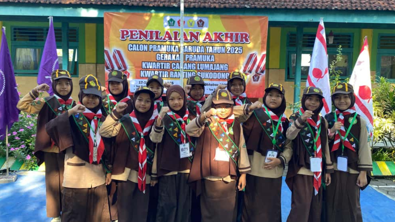 32 Santri SD Quba Ikuti Penilaian Akhir Garuda Siaga, Terbanyak di Kwarran Sukodono